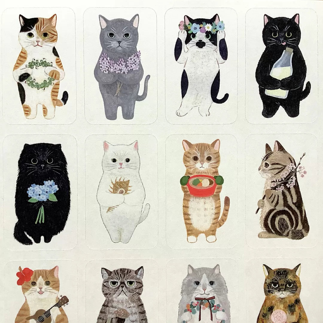 [4legs] Cats in Picture Book sticker sheet