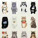 [4legs] Cats in Picture Book sticker sheet