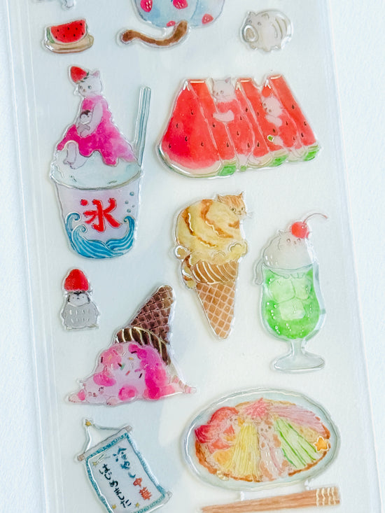 [tocorocomugi] Summer Omatsuri Drop Epoxy sticker sheet