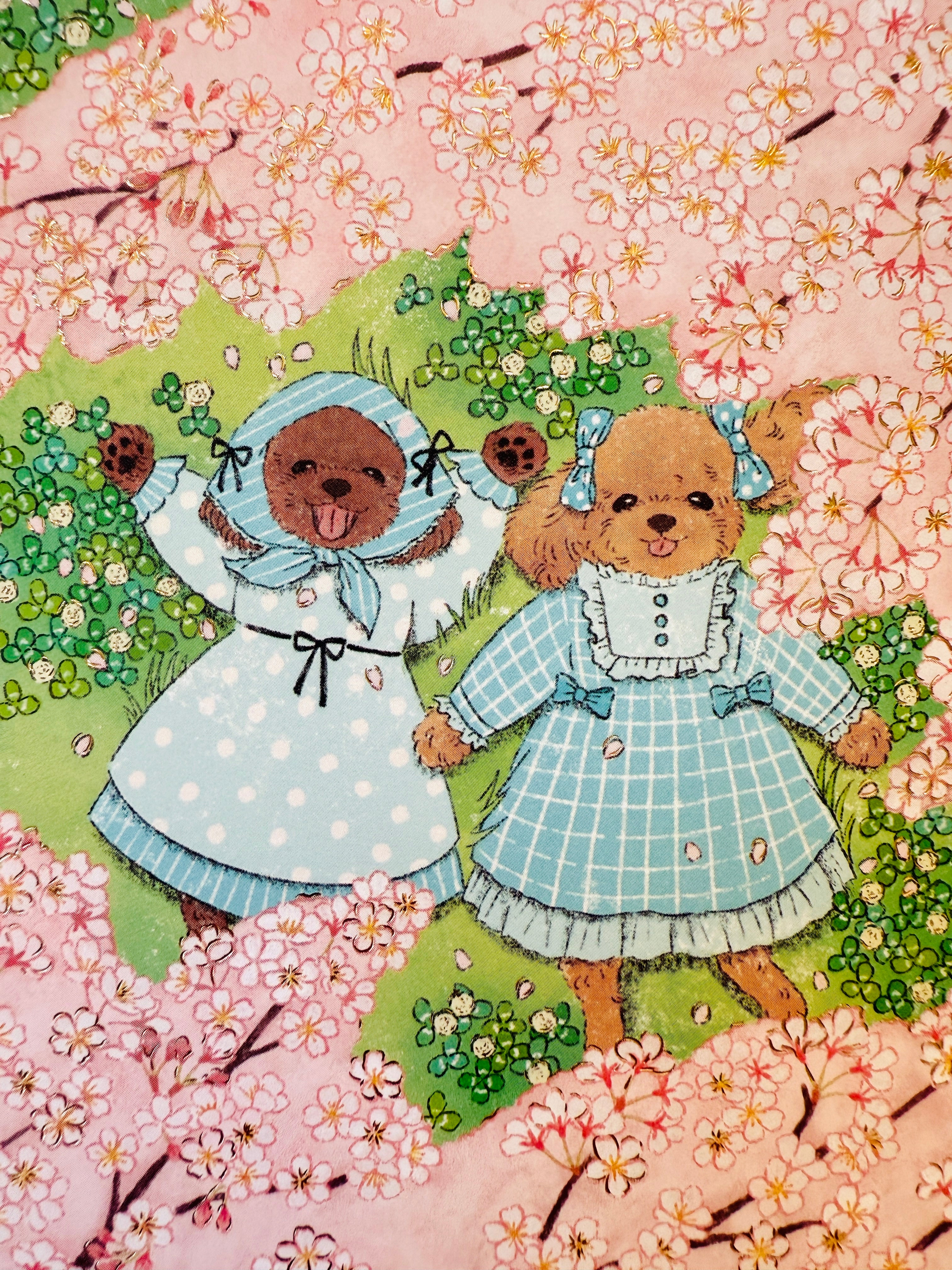 [Akane Kotoko] Toy Poodle & Cherry Blossoms postcard