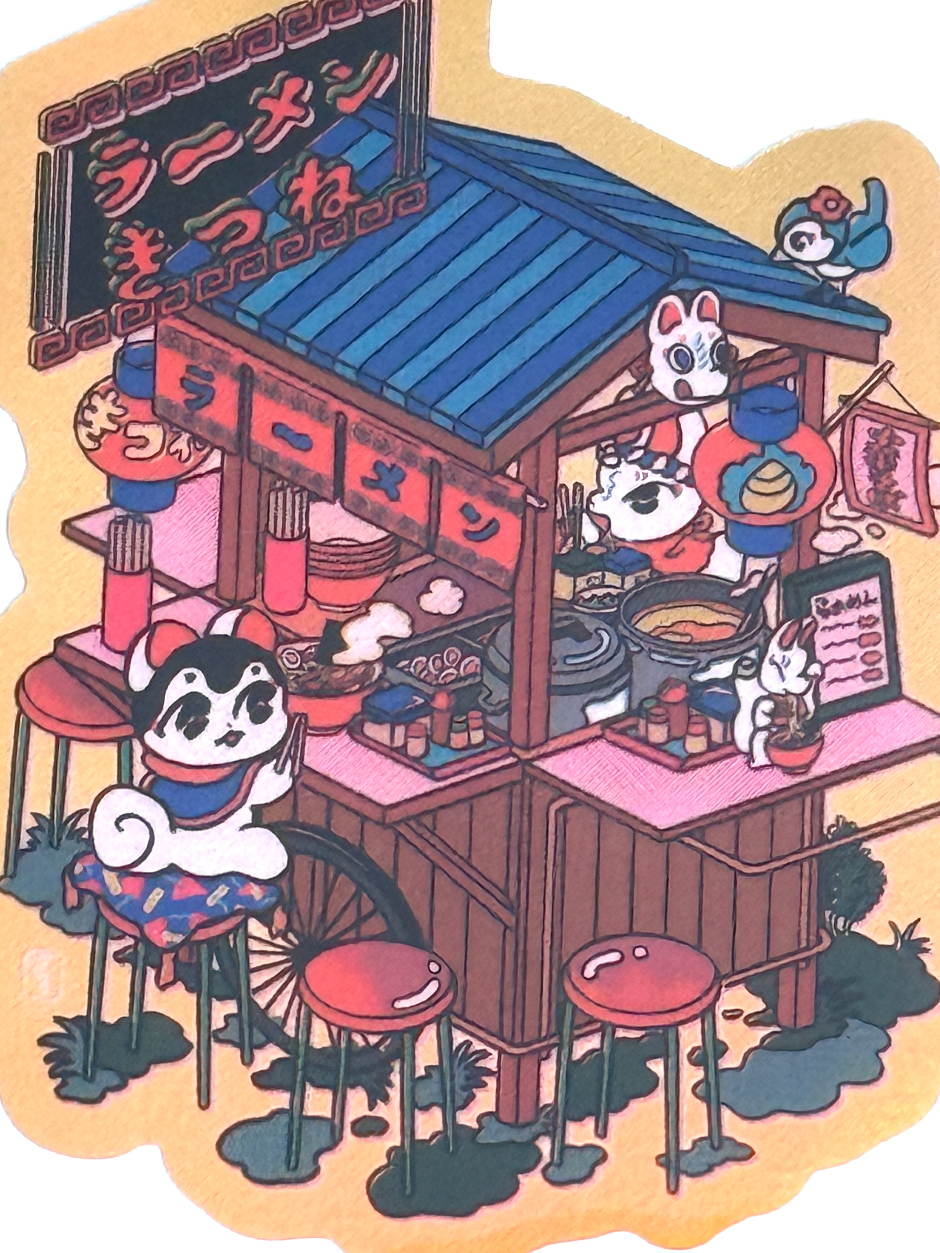 [Kyoko Nakamura] Frontier Creators Circus collab x Ramen Fox sticker decal