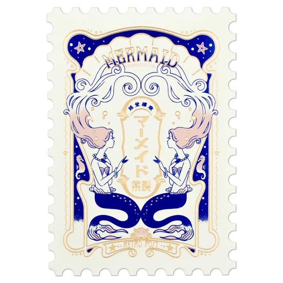 [ob1toy] Mermaid Pharmaceuticals • ob1toy x ROKKAKU collaboration Foil Stamp collaboration {Postage Stamp Cut}