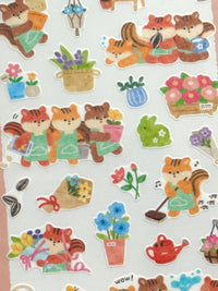 [MIND WAVE] Waku Waku series • Bookstore, Flower, Furniture, Post Office, Restaurant and Vegetable Store sticker sheet