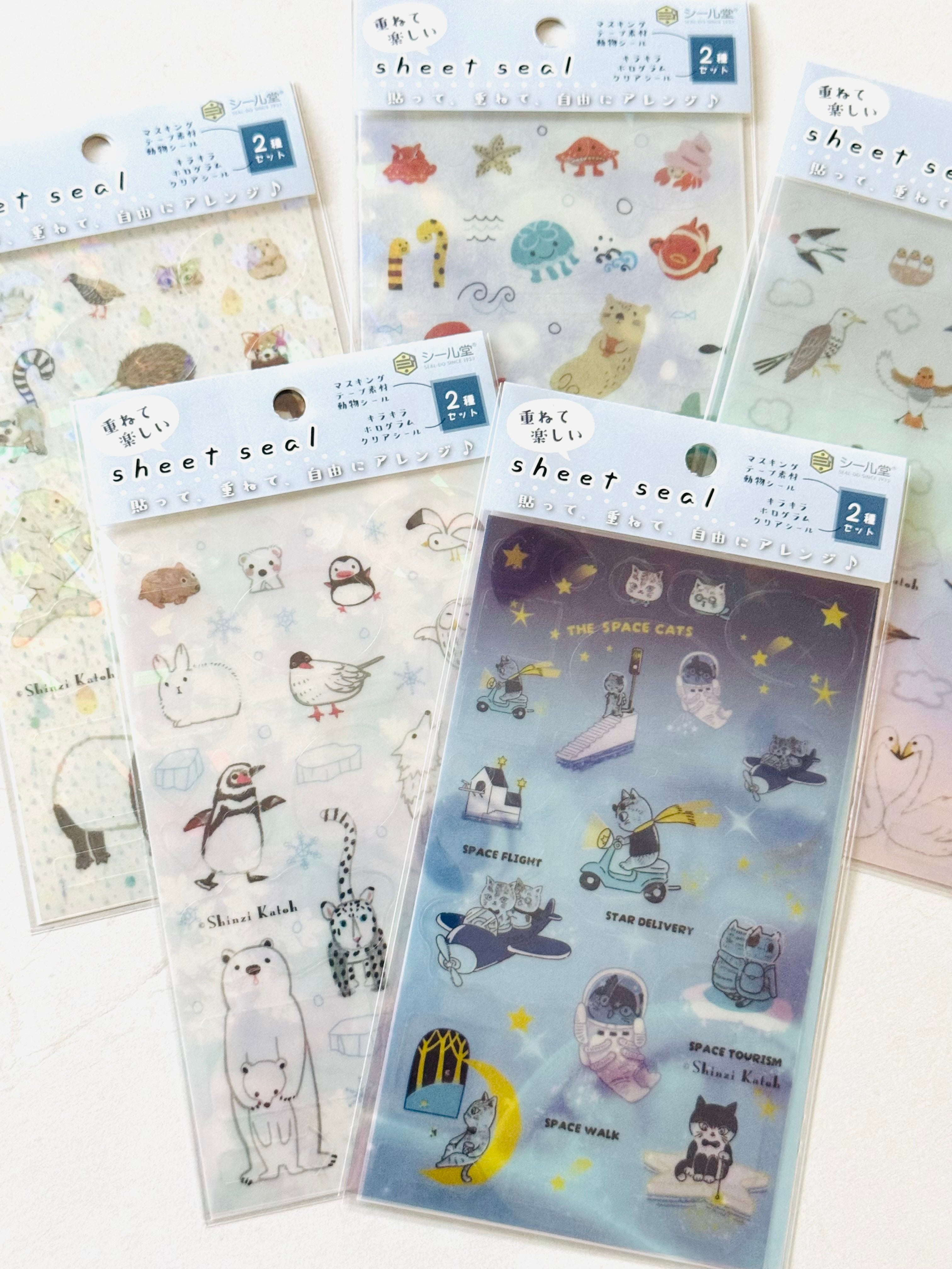 [SEAL-DO] Shinzi Katoh x Kira Kira Hologram Layer sticker sheet: Animals in Snow and Ice