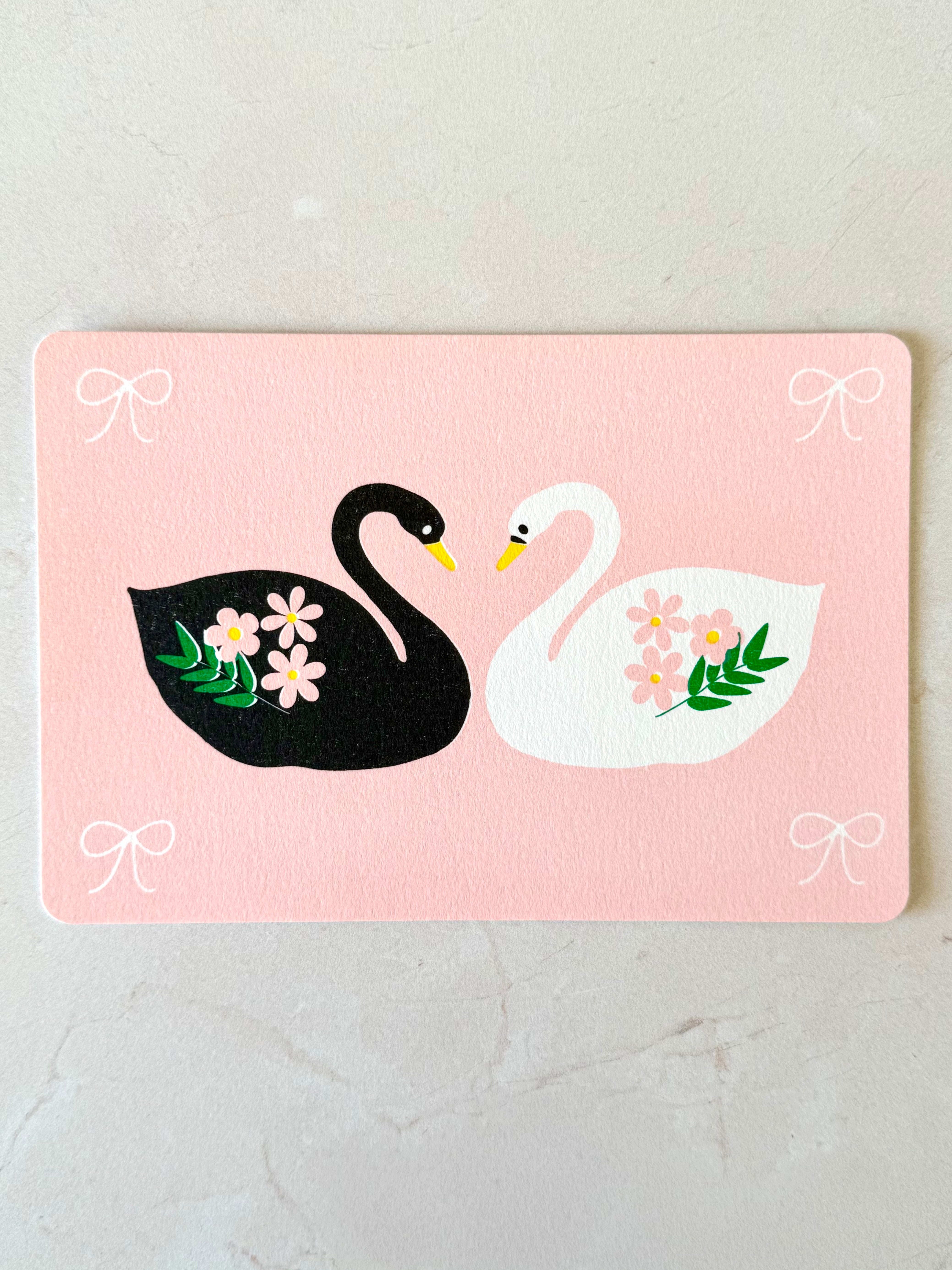 [Panda factory] Swan Love postcard