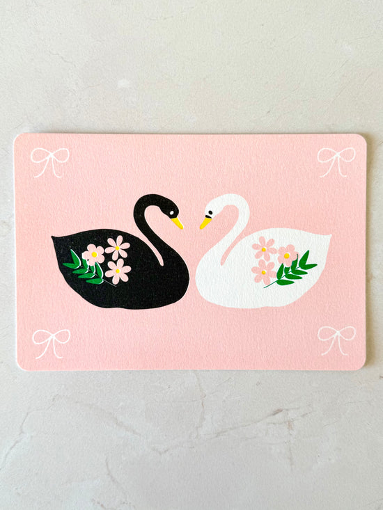 [Panda factory] Swan Love postcard