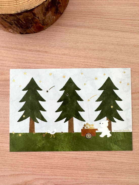 [Mariko Fukuoka] Hoshikuma Twinkling Stars postcard