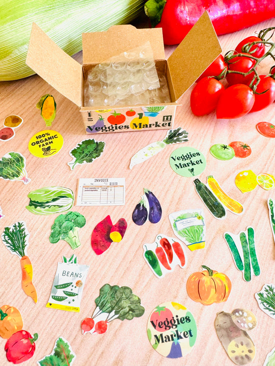 [Greeting Life] Vegetable 🥗 Delivery Box flake stickers