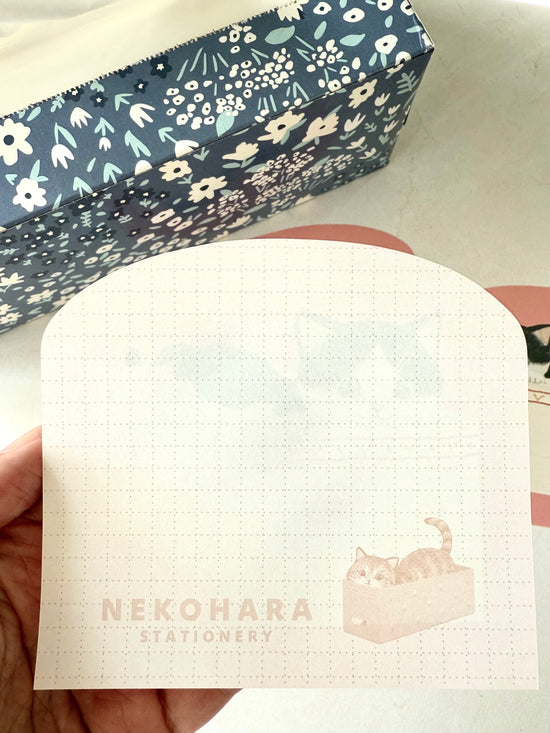 [Nekohara] Cat in Box die-cut memo pad
