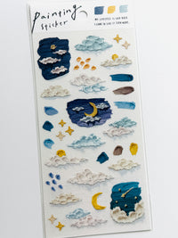 [MIND WAVE] Cafe Canvas Painting sticker sheet