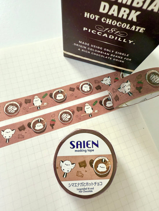 [SAIEN] Shimaenaga Loves Hot Chocolate washi tape