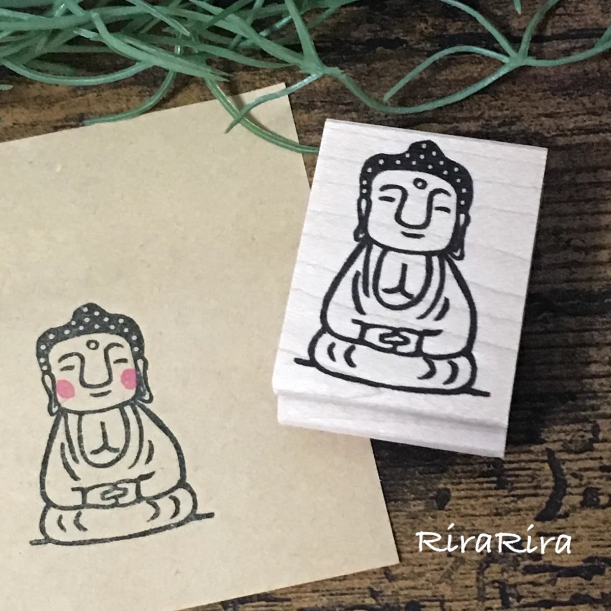 [RiraRira Hanko] Big Buddha rubber stamp