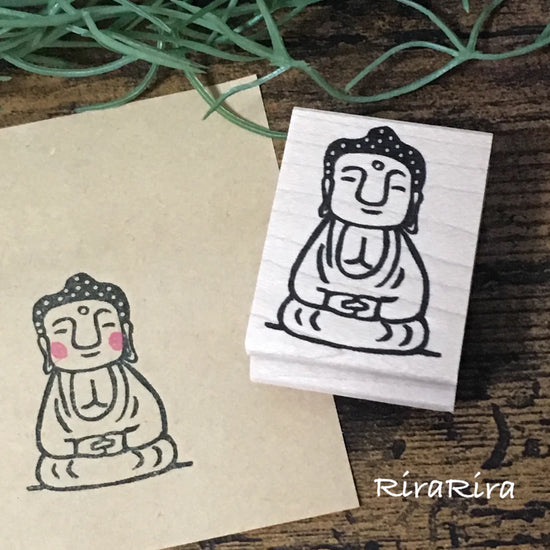 [RiraRira Hanko] Big Buddha rubber stamp