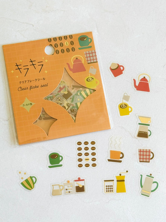[World Craft] Cafe Accessories Kira Kira flake stickers (last chance • no restock)