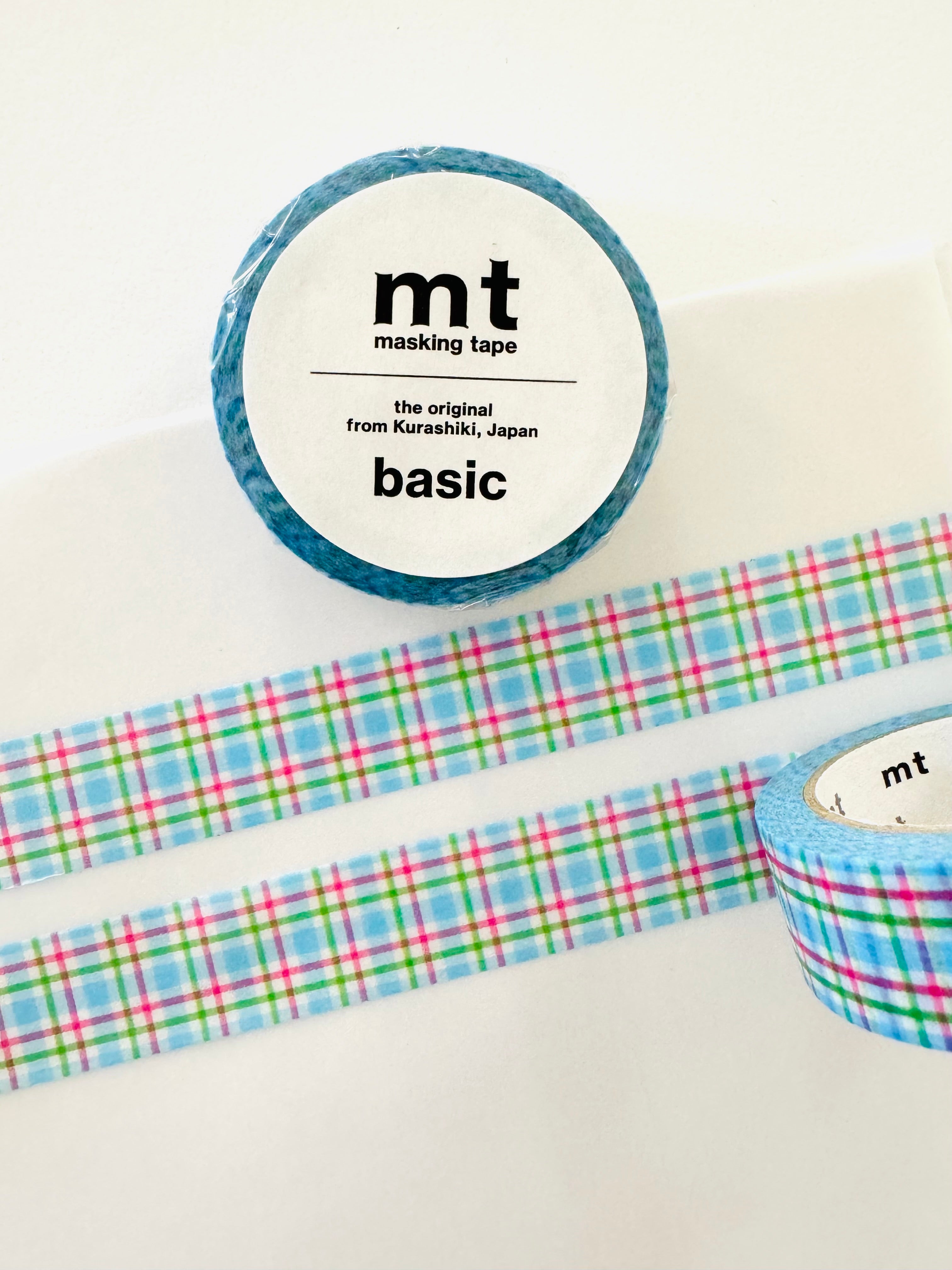 [mt] colorful checkered blue washi tape
