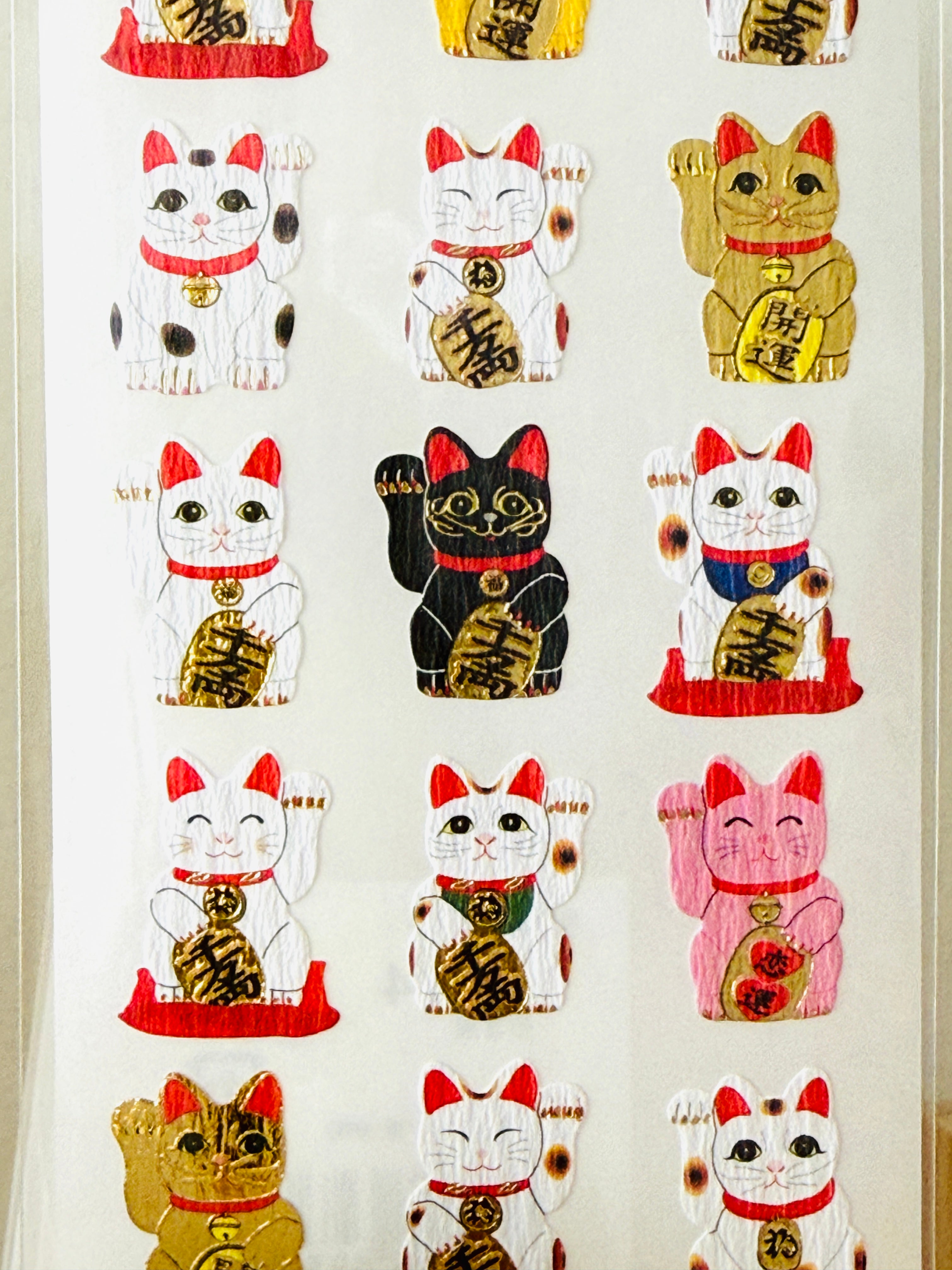Beckoning Cat sticker sheet