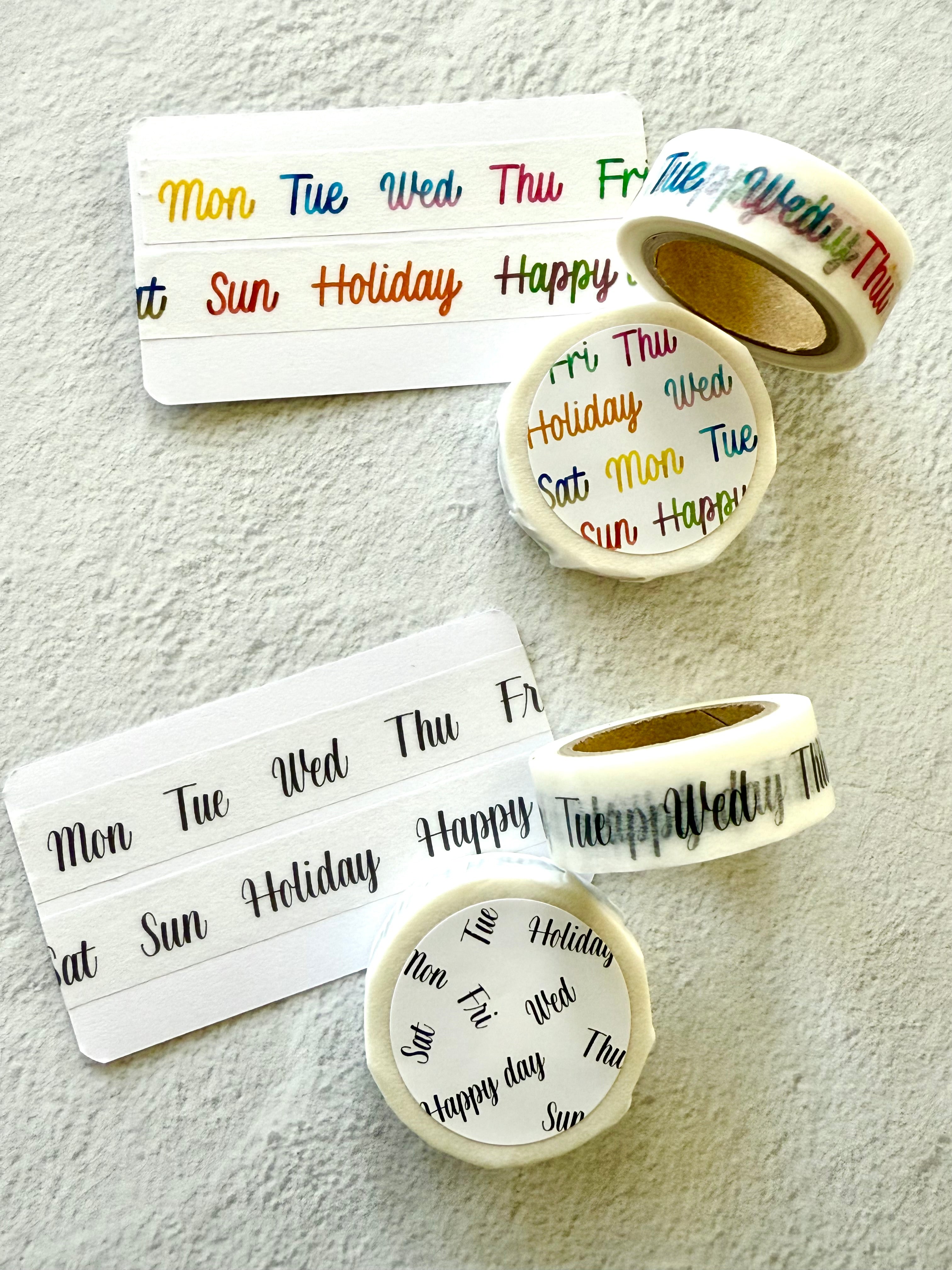 [Bechori] Days of the Week washi tape