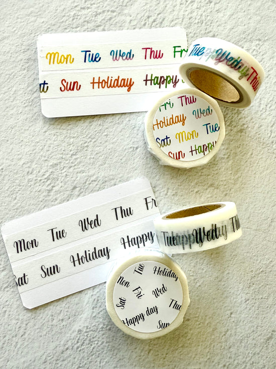 [Bechori] Days of the Week washi tape