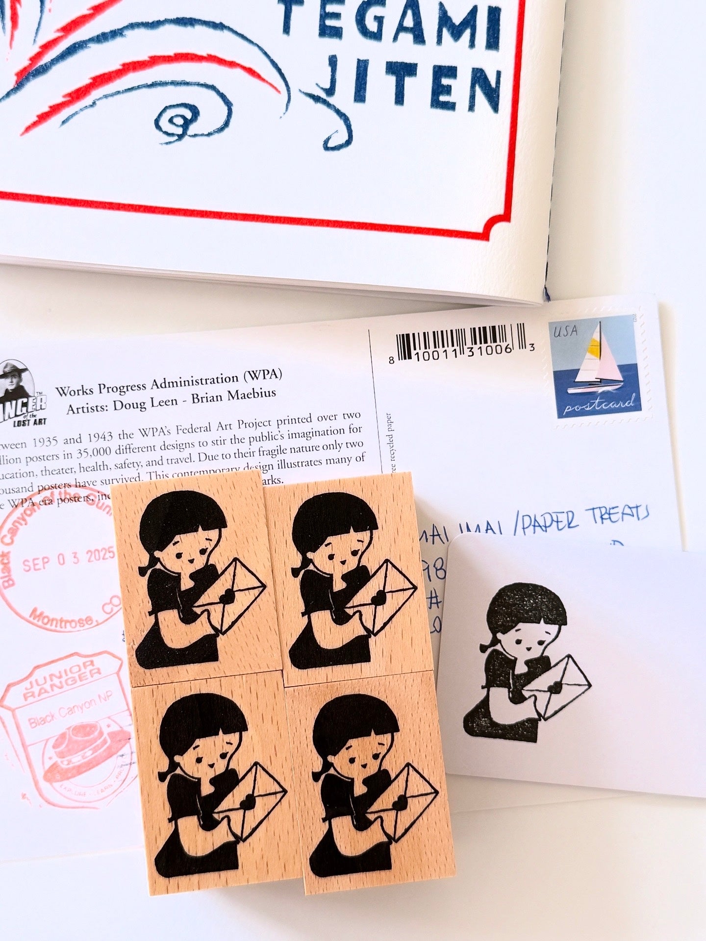 [Nobarasha] Big Letter Girl 💌 Hanko rubber stamp
