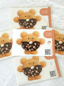 [Nagomiyanosekai] Animal Face Almond Sprinkle Donut decal sticker