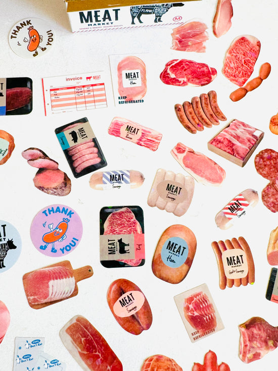 [Greeting Life] Meat 🥩 Delivery Box flake stickers