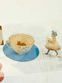 [Kurahashi Rei] Tea Time clear sticker (no restock)