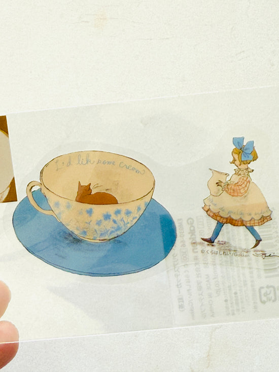 [Kurahashi Rei] Tea Time clear sticker (no restock)