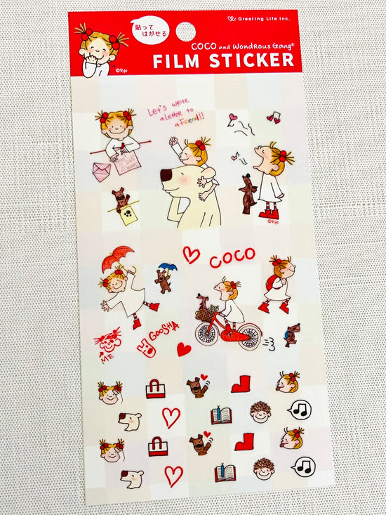 [Coco and Wondrous Gang] Let's Write a Letter removable film sticker