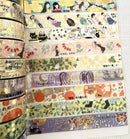 [SEAL-DO] Shinzi Katoh x Walking Literature series:  Tale of Genji, Cat Town, School Girl, Last Leaf, Takase River, Dandelions Bloom, Moon over Mountain washi tape