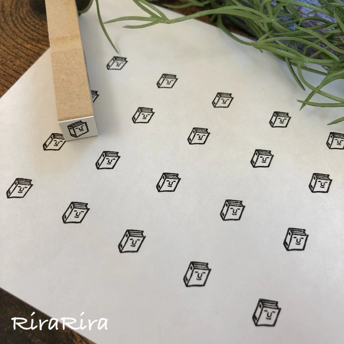 [RiraRira Hanko] Book mini rubber stamp