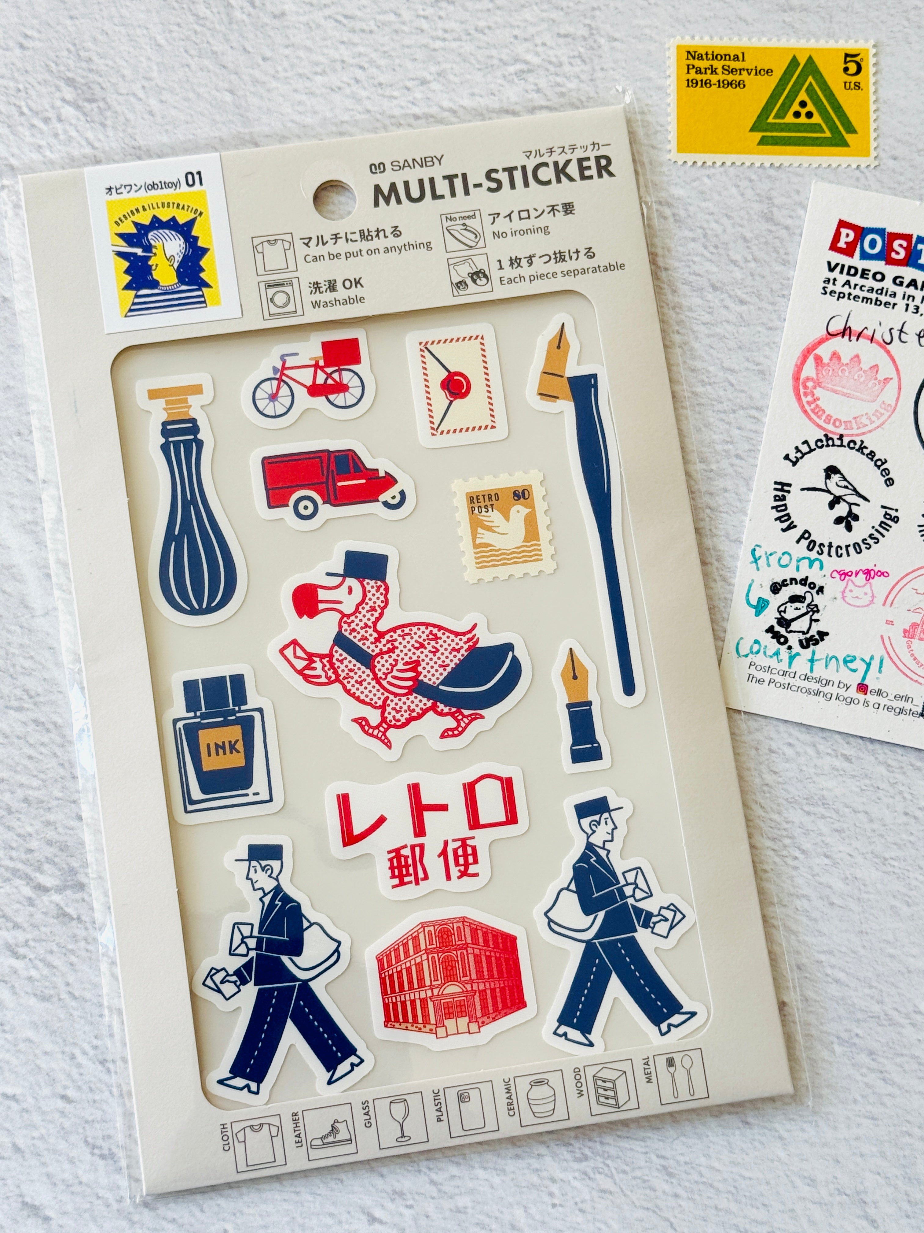 [ob1toy] Sanby x Retro Post 📫 Multi-Sticker