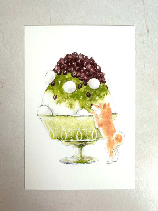 [Natsuka Murata] Shiba Delicious Summer series: Uji Matcha Shave Ice postcard