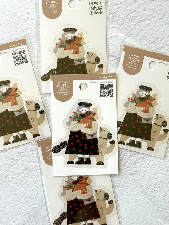 [Megumi Haba] Stroll with My Dogs decal sticker