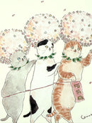 [tocorocoomugi] Cat Trio Blossom Dance
