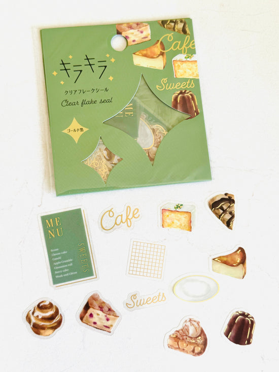 [World Craft] Cafe Sweets Kira Kira flake stickers (last chance • no restock)