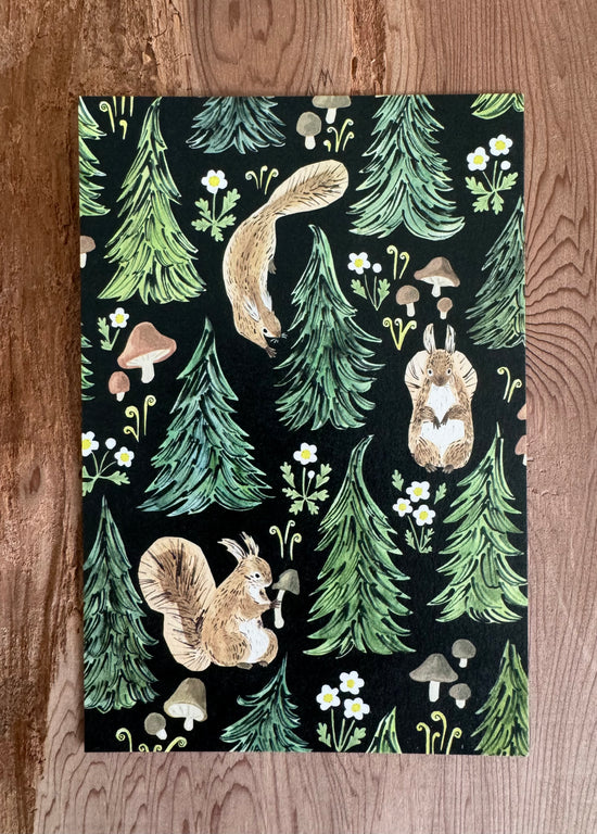 [4legs] Squirrel’s Winter postcard