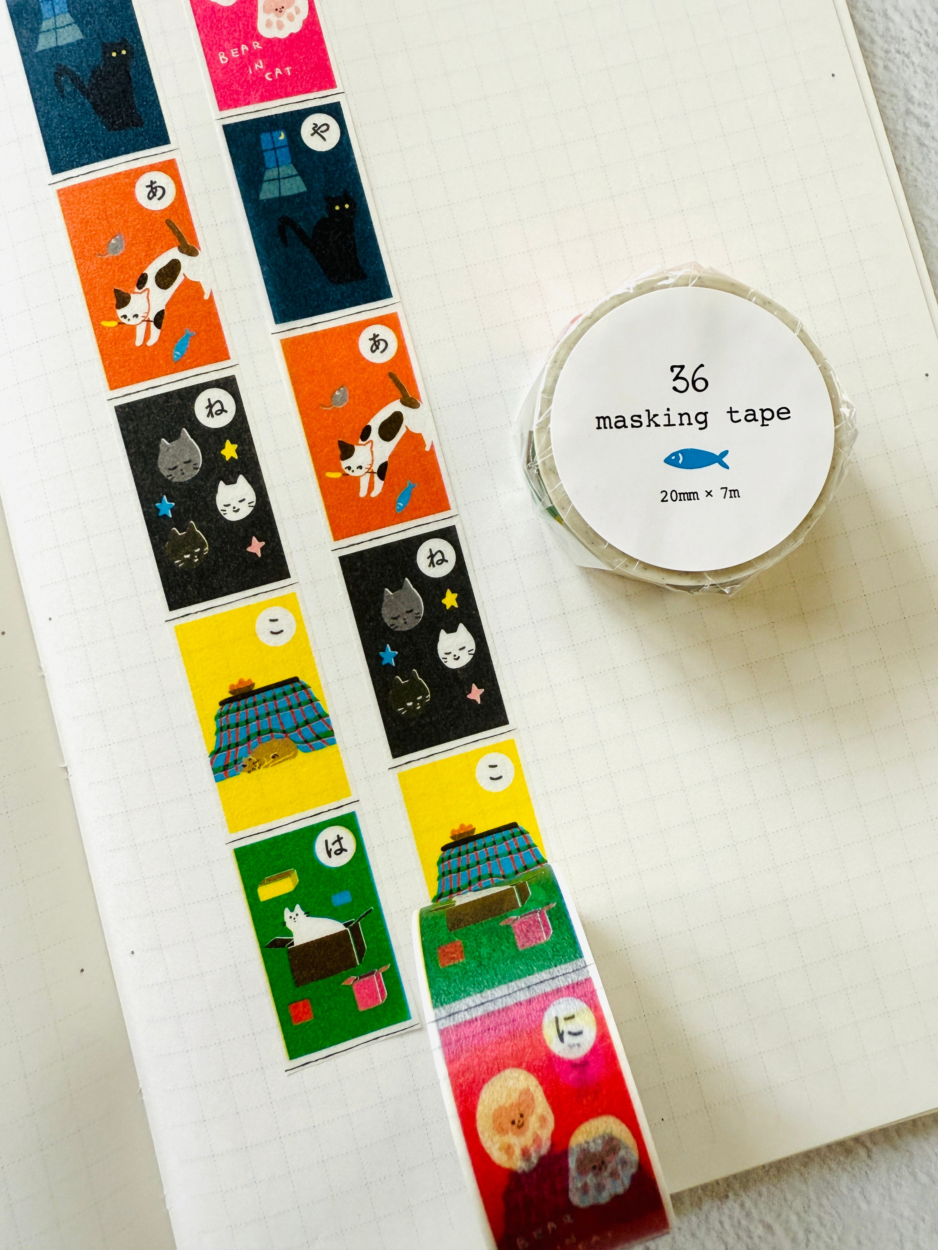 [36 Sablo] Original x Neko Karuta washi tape