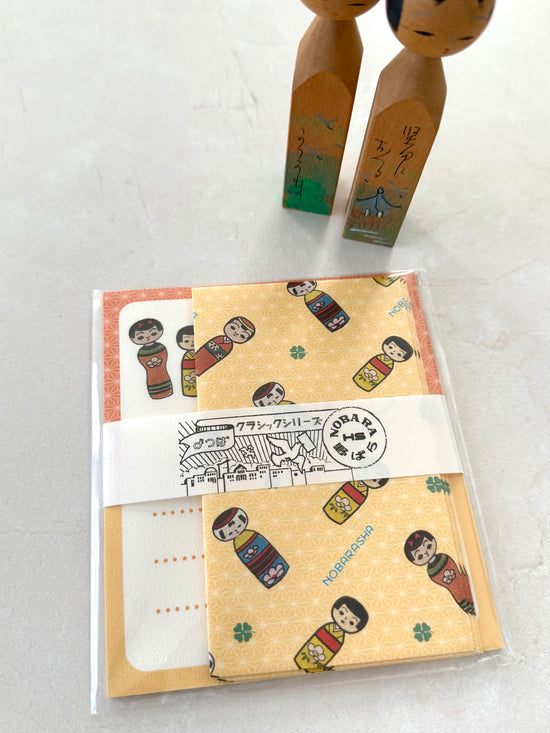 [Nobarasha] Kokeshi mini letter set