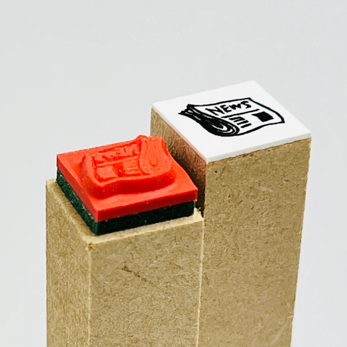 [RiraRira Hanko] Newspaper mini rubber stamp