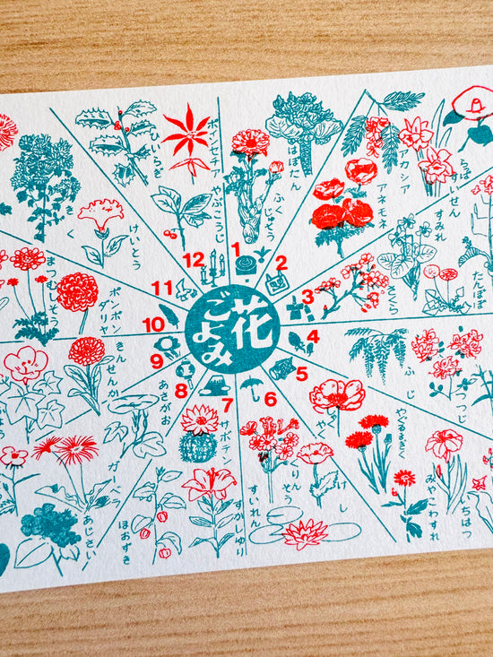 [Nobarasha] Flowers of the Months postcard