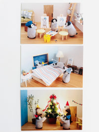 [trois M] 🐧 Penguin Postcard Set of 12 (Style B) - ($15 savings)