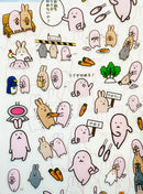 [usagino] Creators Circus collab x I Quit Being A Rabbit sticker sheet