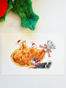 [Natsuka Murata] Shiba Christmas Day Drumstick 🍗 postcard
