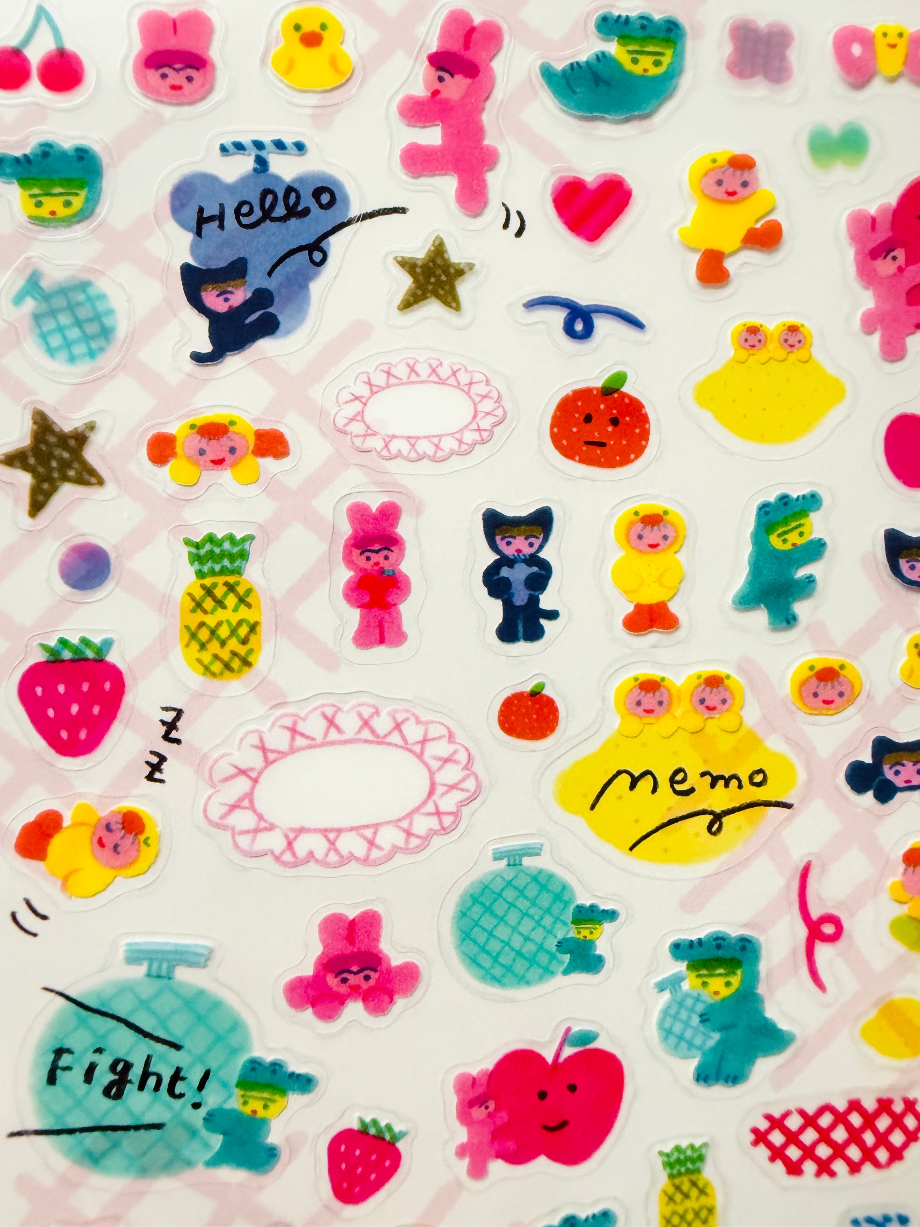 [Itoi Yuki] Fruits 🍒🍎🍊🍓🍍sticker sheet