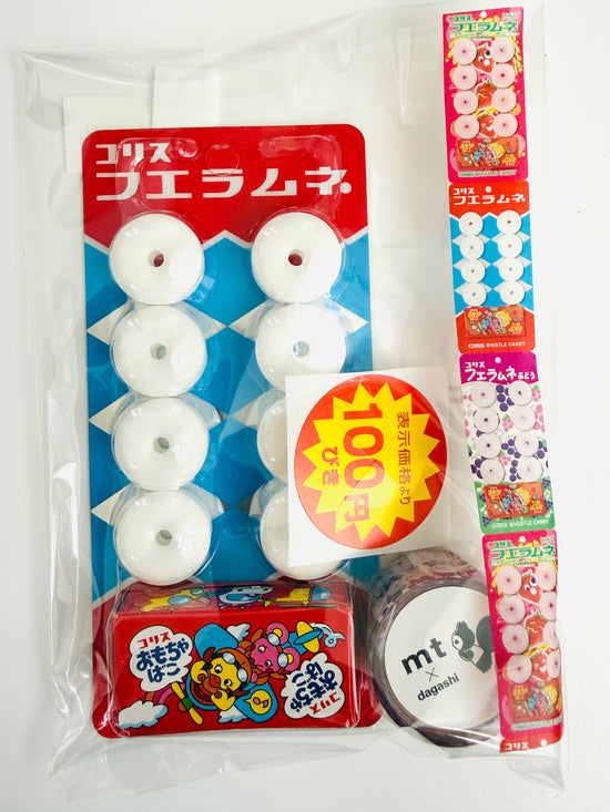 [mt] Dagashi Ramune Whistle Candy & Matching washi tape
