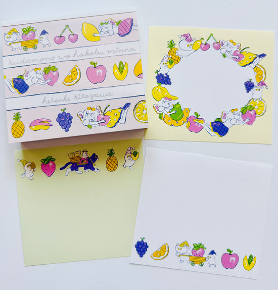[cozyca] Everyone Carrying Fruits memo block x Heisuke Kitazawa