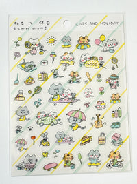 [Noriyuki Echigawa] cozyca x Cats and Holiday sticker sheet