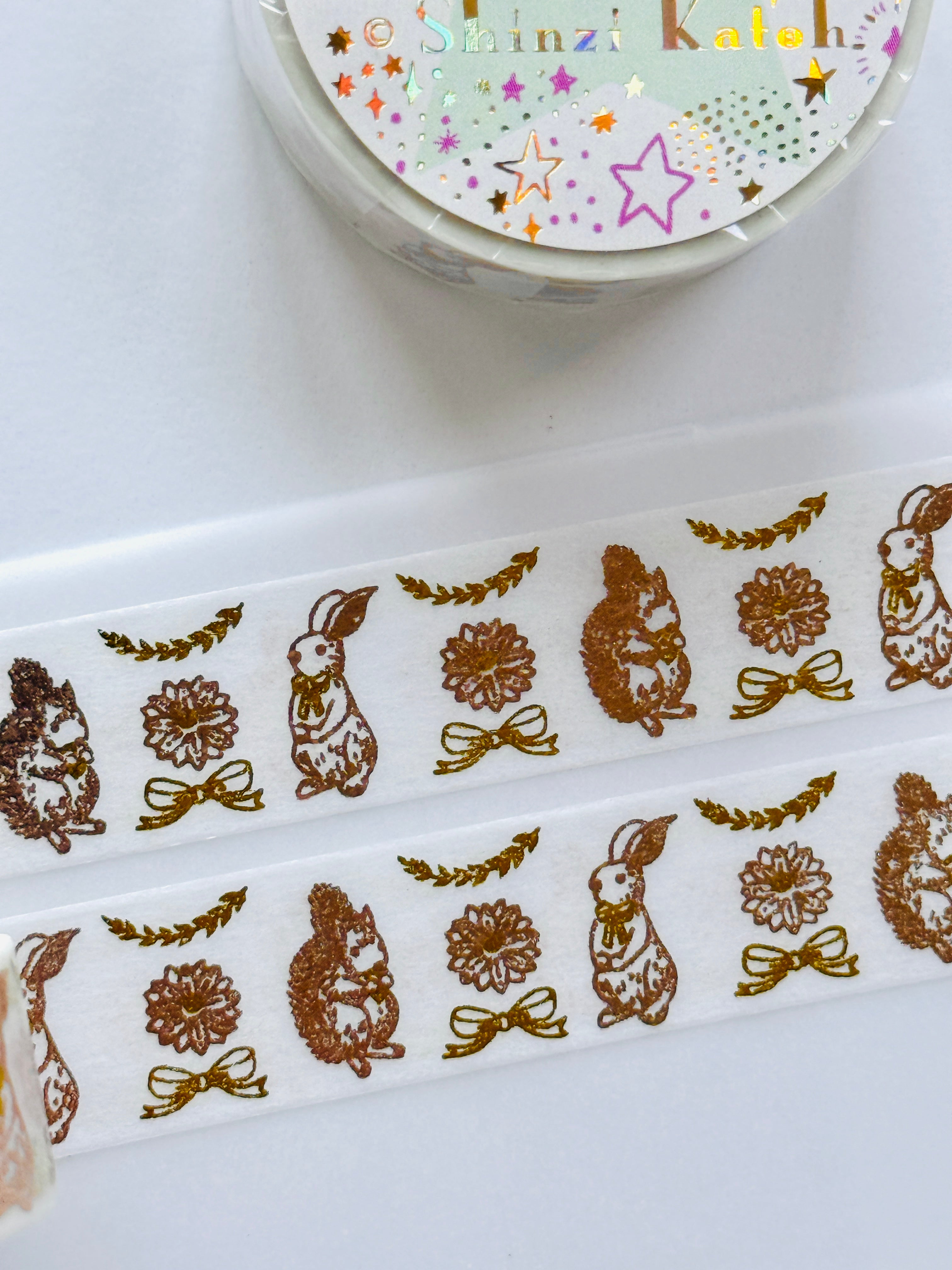 [SEAL-DO] Shinzi Katoh x HOSHI AKARI · Rabbit & Squirrel washi tape