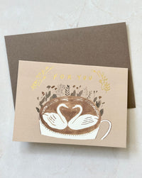 [Shoichiro Tobimatsu] Swan Latte greeting card