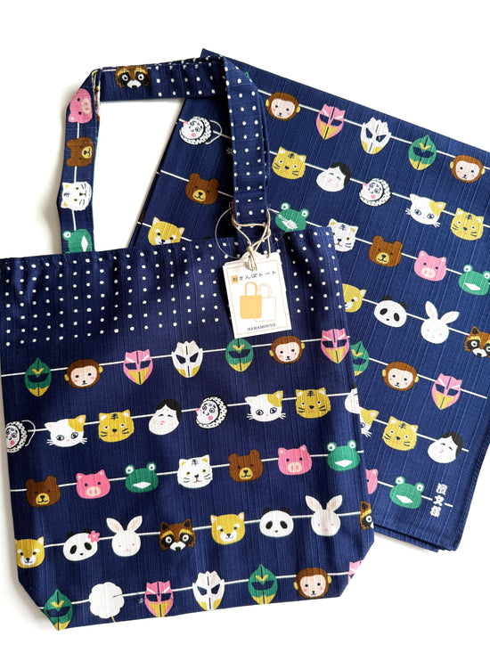 [Hamamonyo] Festival & Food Stall Mask mini tote